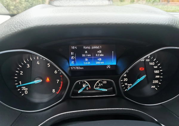 Ford Focus cena 34900 przebieg: 171783, rok produkcji 2015 z Kowalewo Pomorskie małe 407
